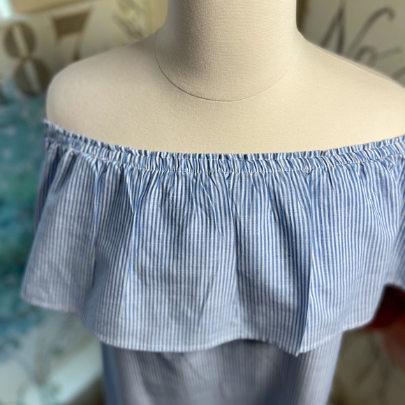 EUC PerSeption Women off the shoulder shift dress - Picture 5 of 9